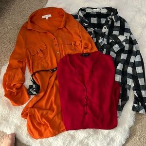 😄 3pc Bundle Set. Free Kate Spade gift. Light weight Tops szS and M